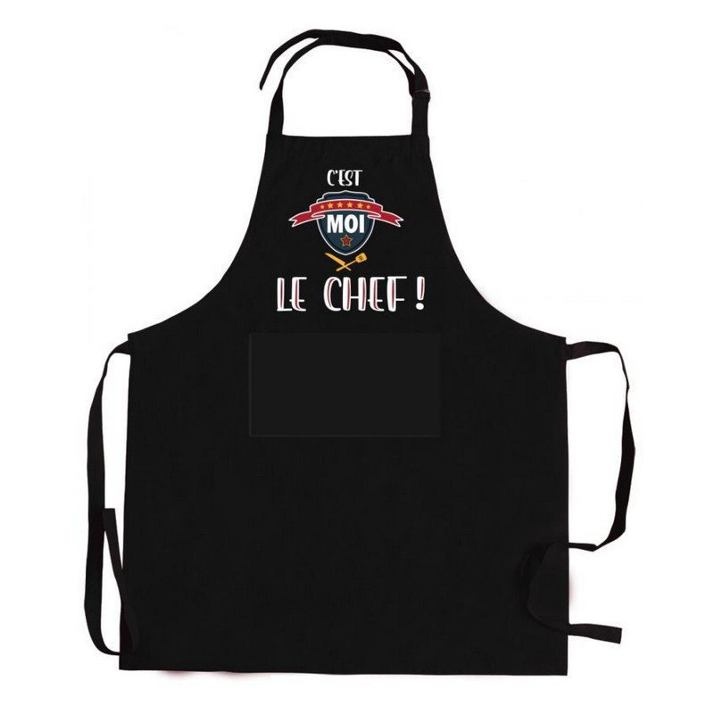 tablier de cuisine le chef, vivaraise noir - vivaraise