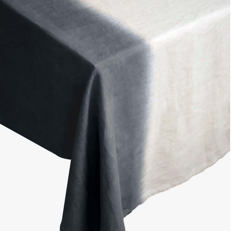 Vent du Sud - Nappe en Lin Deepali Granit, Vent du Sud 160 x 250 cm - Vent du Sud