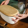 Boîte à pain et gâteaux Tierra Blanc Lait, Guzzini