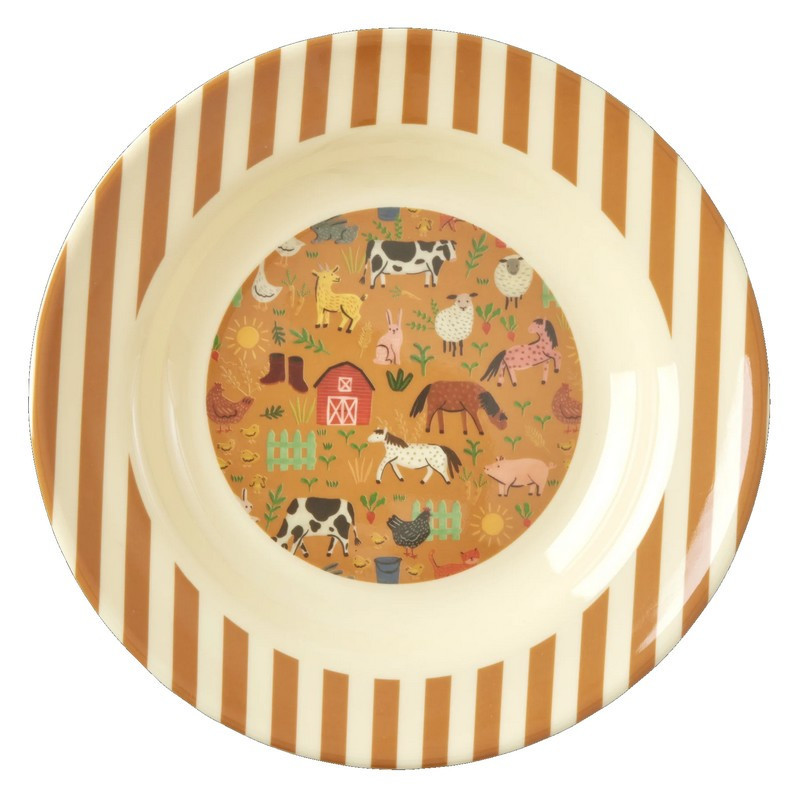 assiette creuse 20 cm ferme, rice - rice