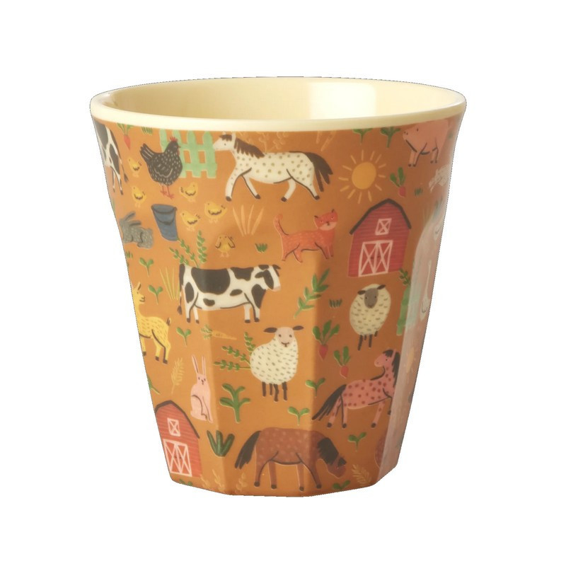 Rice - Gobelet enfant marron Ferme, Rice - Rice