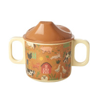 Tasse 2 anses Marron Ferme en Mélamine, Rice