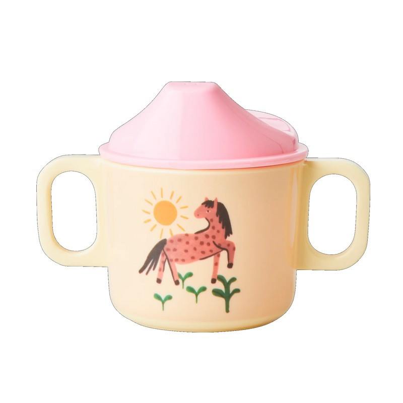 tasse 2 anses pink farm, rice - rice