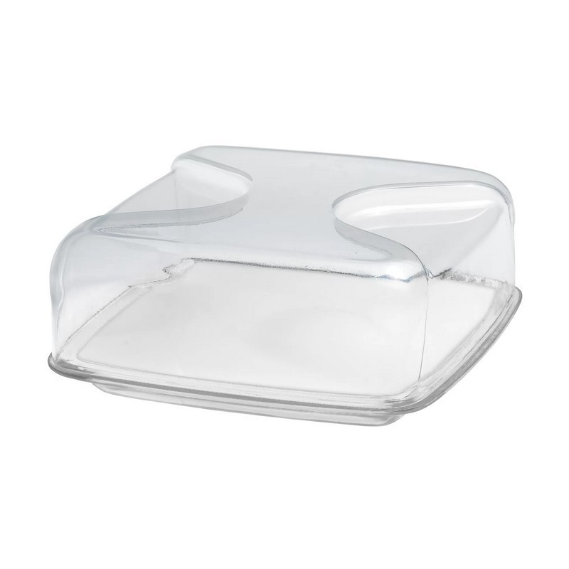 cloche à fromage carrée gocce, guzzini transparent - guzzini