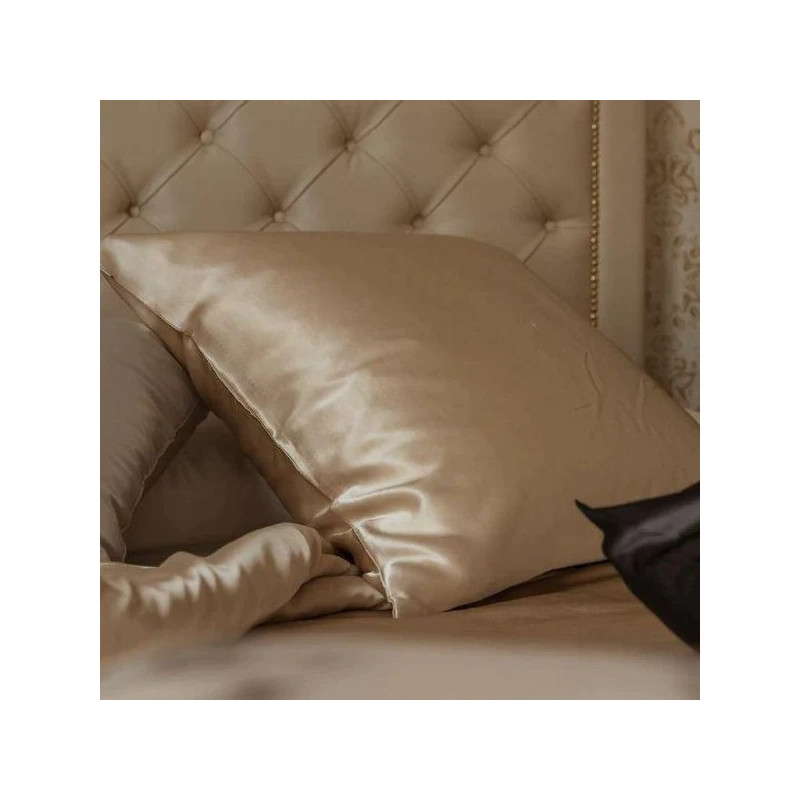 Taie D'oreiller En Soie 65x65 Léopard Gris Perle Emily's Pillow - Maison