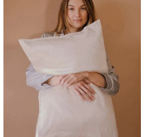 Taie d'Oreiller en Soie 65 x 65 cm Blanc, Emily's Pillow