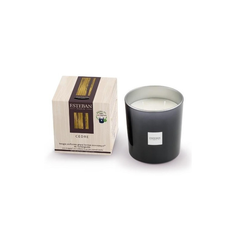 Acheter bougie parfumée rechargeable 450g Cèdre de esteban