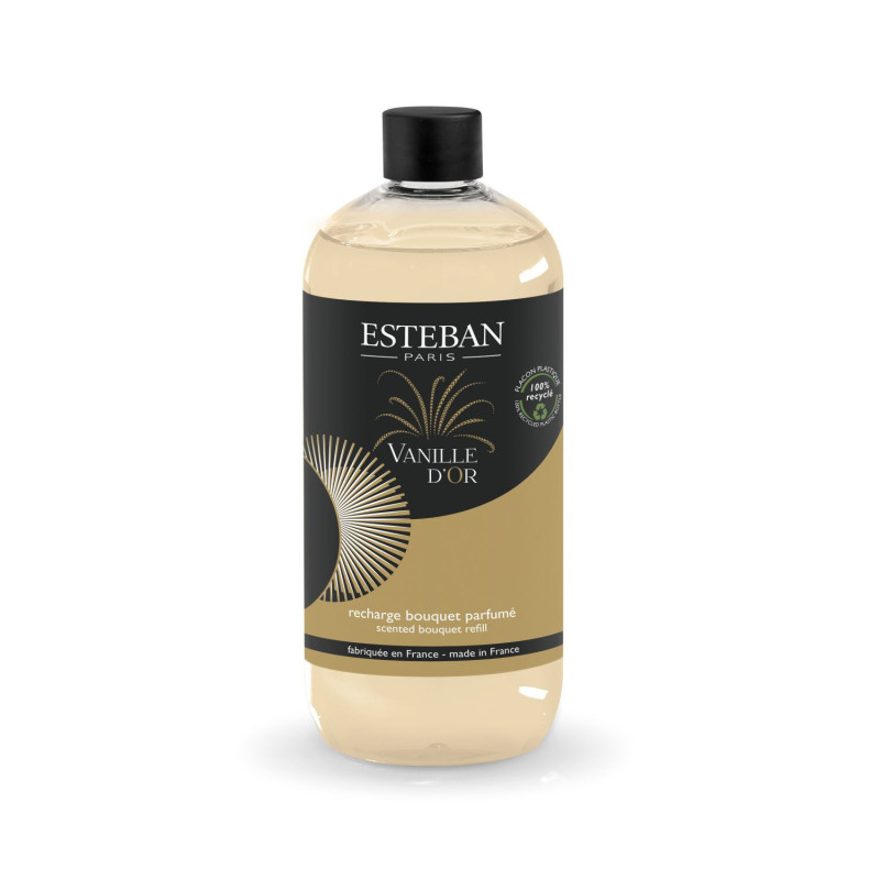 Esteban - Recharge de bouquet parfumé Vanille d'Or, Esteban 500 ml - ESTEBAN