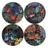 Coffret 4 assiettes dessert Jardin du Palais, Faïencerie de Gien