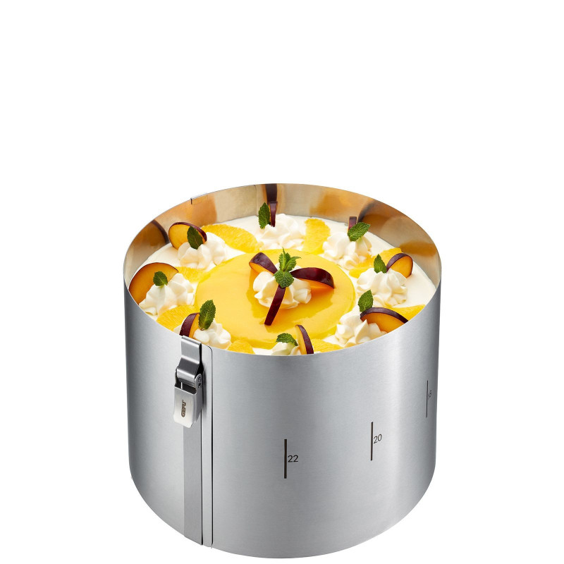 GEFU - Cercle à gâteaux extensible inox Rondo Clip, Gefu 15 cm - GEFU