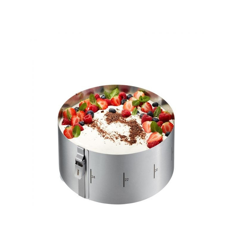 GEFU - Cercle à gâteaux extensible inox Rondo Clip, Gefu 10 cm - GEFU