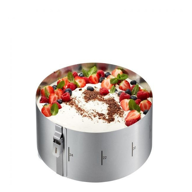 Cercle à gâteaux extensible inox Rondo Clip, Gefu