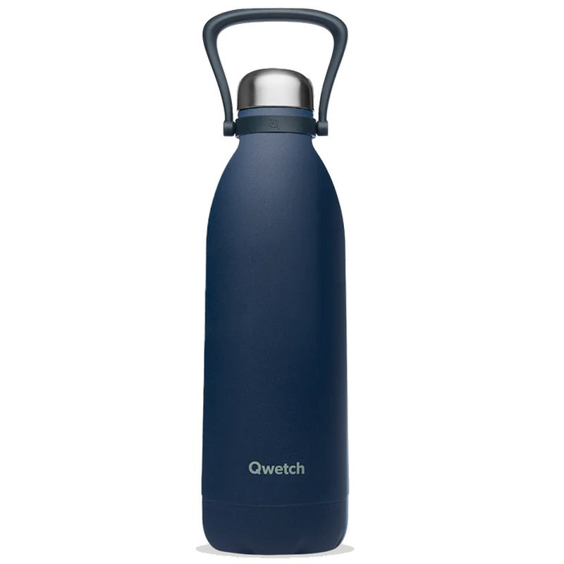 bouteille isotherme granite 1.5l, qwetch bleu - qwetch