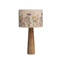 Lampe et abat-jour brodé Wildflower, Chehoma