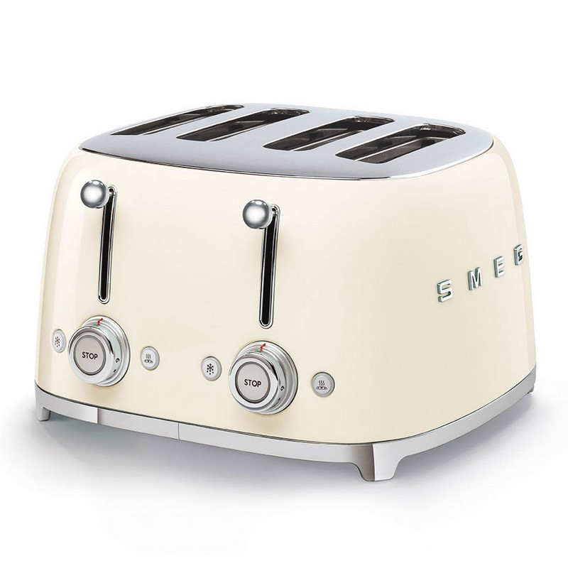 Toaster 4 tranches Années 50 Crème, SMEG - SMEG