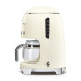 Cafetière filtre programmable Années 50 Crème, SMEG