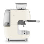 Machine à café Expresso avec broyeur Années 50 Crème, SMEG