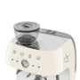 Machine à café Expresso avec broyeur Années 50 Crème, SMEG