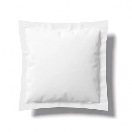 taie d'oreiller percale vexin blanc, anne de solène 65 x 65 cm - anne de solène