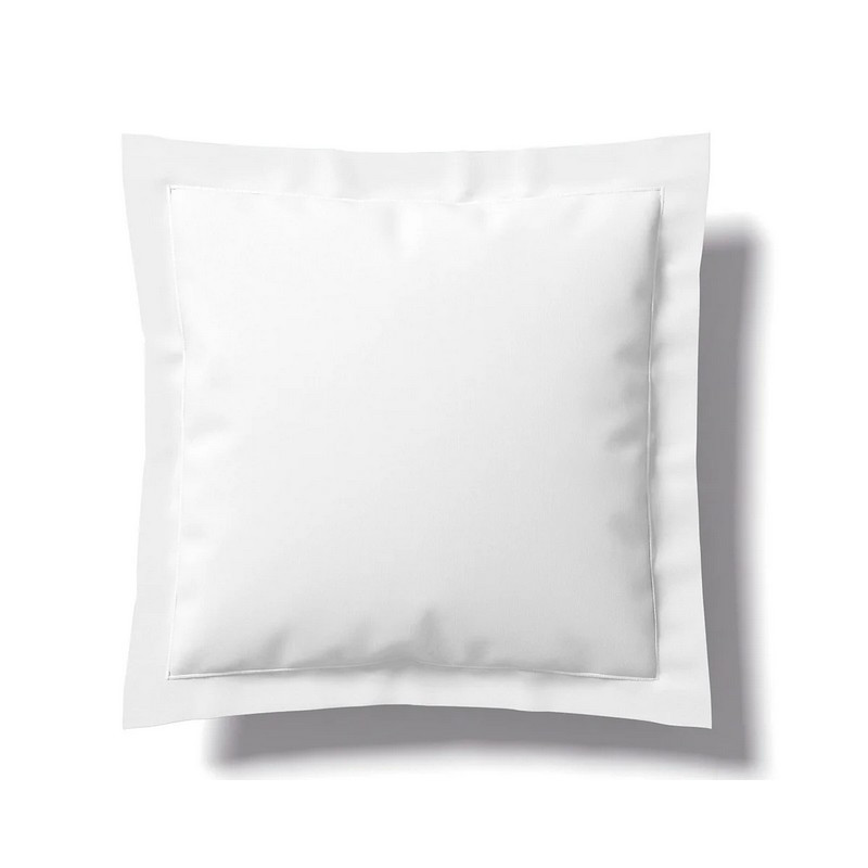 Anne de Solène - Taie d'oreiller Percale Vexin Blanc, Anne de Solène 65 x 65 cm - Anne de Solène