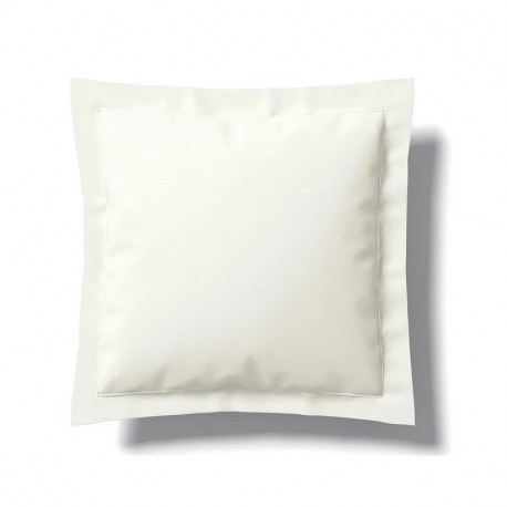 taie d'oreiller percale vexin blanc doux, anne de solène 65 x 65 cm - anne de solène