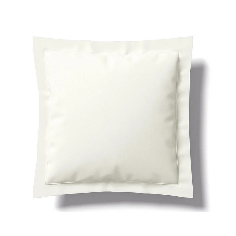 Anne de Solène - Taie d'oreiller Percale Vexin Blanc Doux, Anne de Solène 65 x 65 cm - Anne de Solène