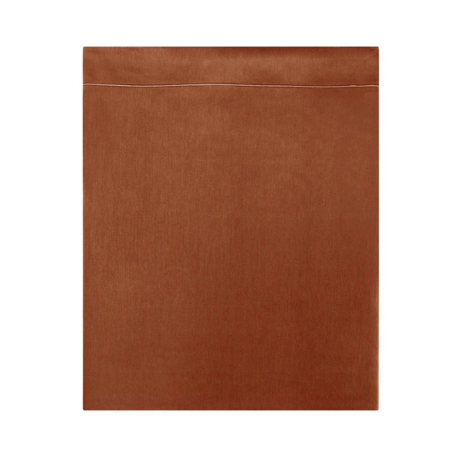 Drap Plat Percale Vexin Terracotta, Anne de Solène