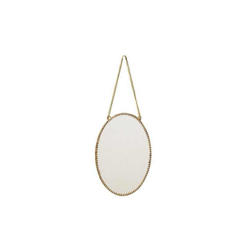 Suspension Miroir Bords Festonnés, Chehoma Ovale - Chehoma