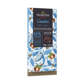 Tablette chocolat noir Caraïbe & Noisettes 66%, Valrhona