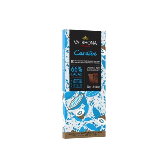 tablette chocolat noir Caraïbe 66%, Valrhona
