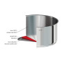 Set de 3 casseroles Amovibles + 1 poignée framboise Mutine, Cristel