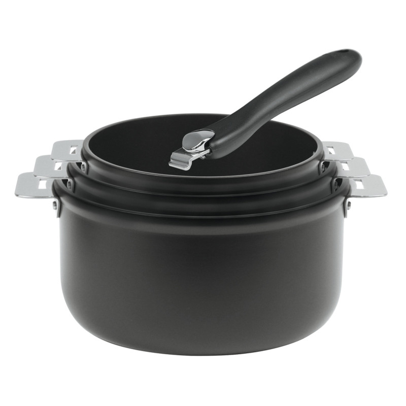 CRISTEL - Série de 3 casseroles Cookway Ultralu + poignée, Cristel - CRISTEL