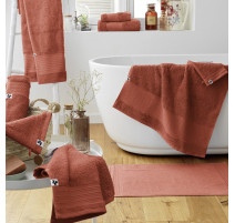 Linge de toilette Garance Terracotta, L'effet papillon