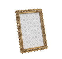 Porte photo doré rectangulaire fleuri, Chehoma