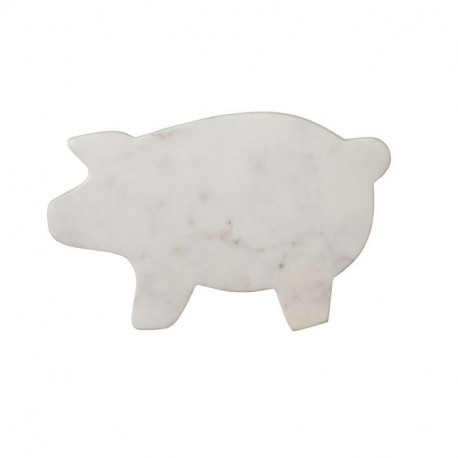 planche à découper cochon marbre blanc, chehoma - chehoma