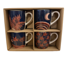 Coffret 4 Mugs 30 cl Tropic Etoilé, Sema Design