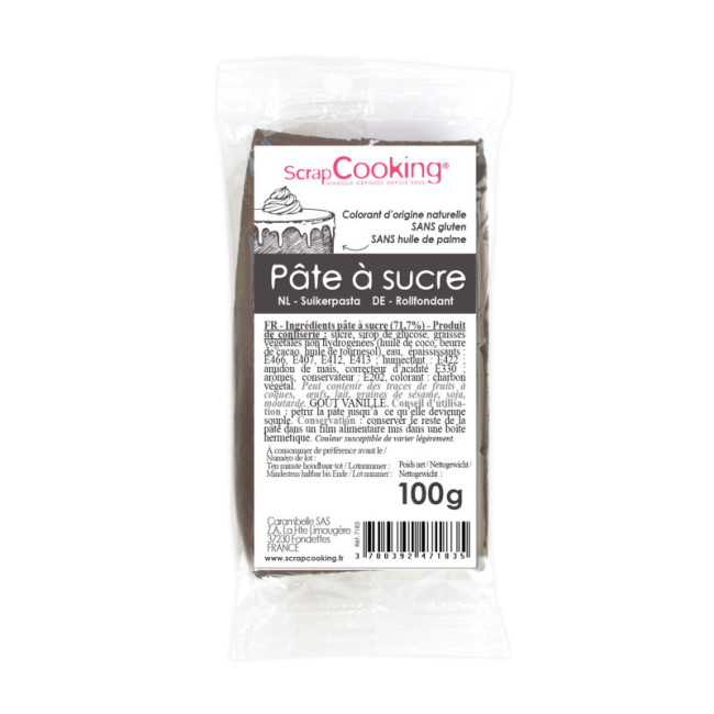 Pâte à sucre grise 100g, Scrapcooking