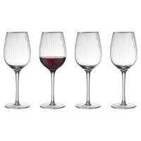 Coffret 4 verres à vin 40 cl Palermo Gold, Lyngby Glas