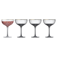 Coffret 4 verres à cocktail Palermo Gold, Lyngby Glas