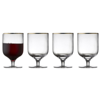 Coffret 4 verres à vin 30 cl Palermo Gold, Lyngby Glas
