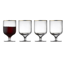 Coffret 4 verres à vin 30 cl Palermo Gold, Lyngby Glas