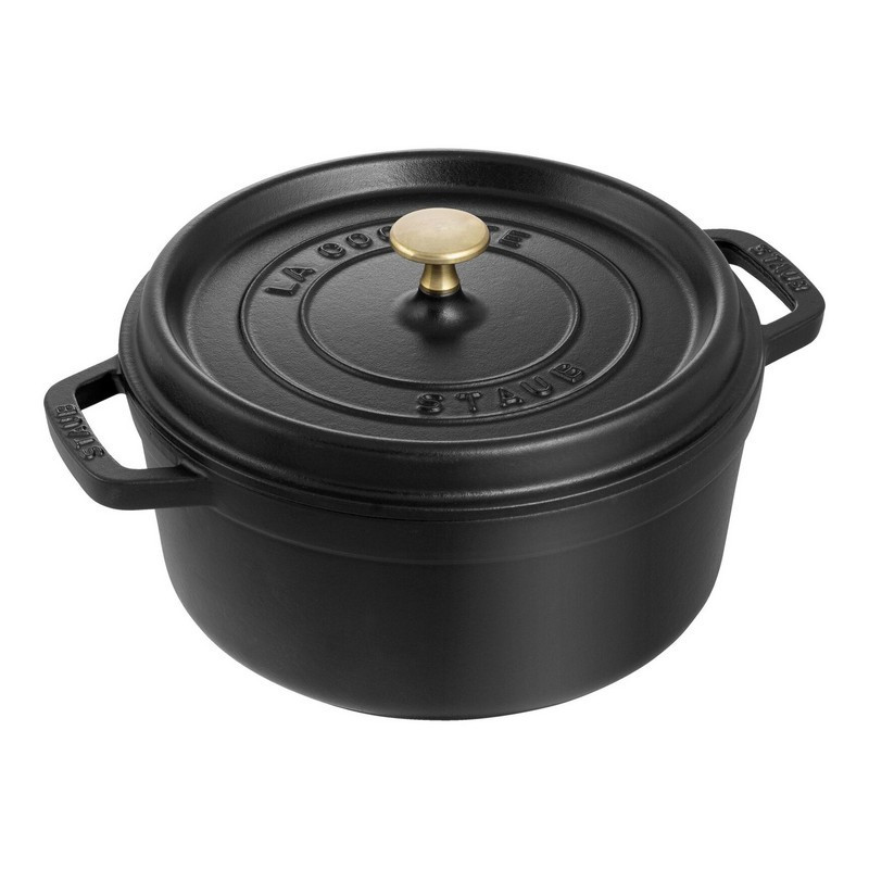 Cocotte RONDE noire, STAUB ronde 26 cm - Staub