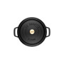 Cocotte en fonte ronde noire 28cm, Staub