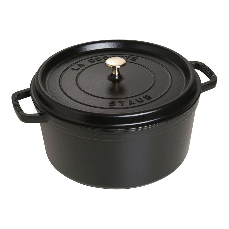 Cocotte en fonte ronde noire 30cm, Staub - Staub