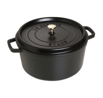 Cocotte en fonte ronde noire 30cm, Staub