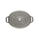 Cocotte ovale gris graphite 33cm, STAUB