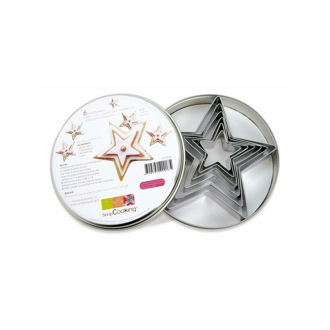 6 emporte-pièces étoiles, Scrapcooking