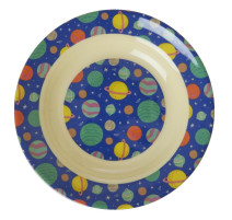 Assiette Creuse bleu Galaxy Print en mélamine, Rice