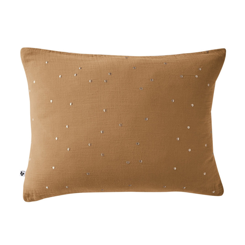 L'effet papillon - Taie d'oreiller Gaze de coton Gaïa Chic Camel, L'effet papillon 50 x 70 cm - L'effet papillon