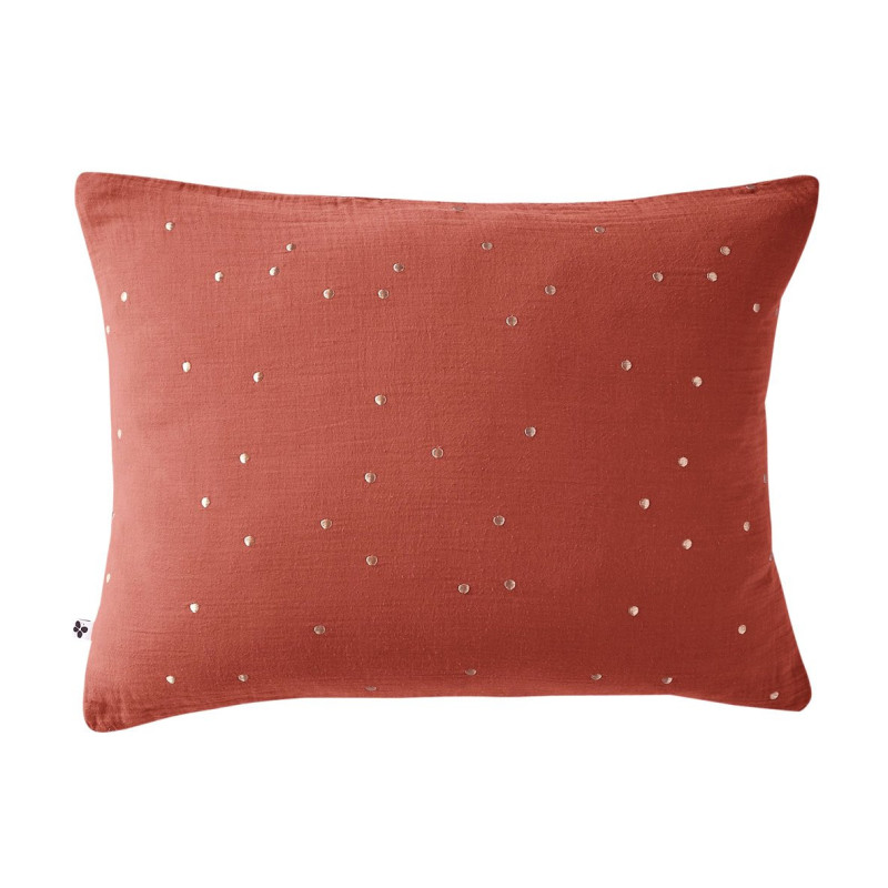L'effet papillon - Taie d'oreiller Gaze de coton Gaïa Chic Terracotta, L'effet papillon 50 x 70 cm - L'effet papillon